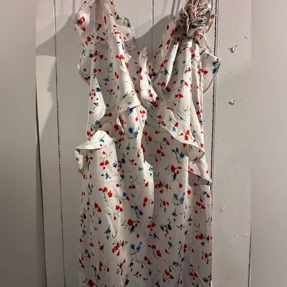 NWT ANTHROPOLOGIE BARDOT RUFFLE WHITE DRESS - Picture 8 of 11